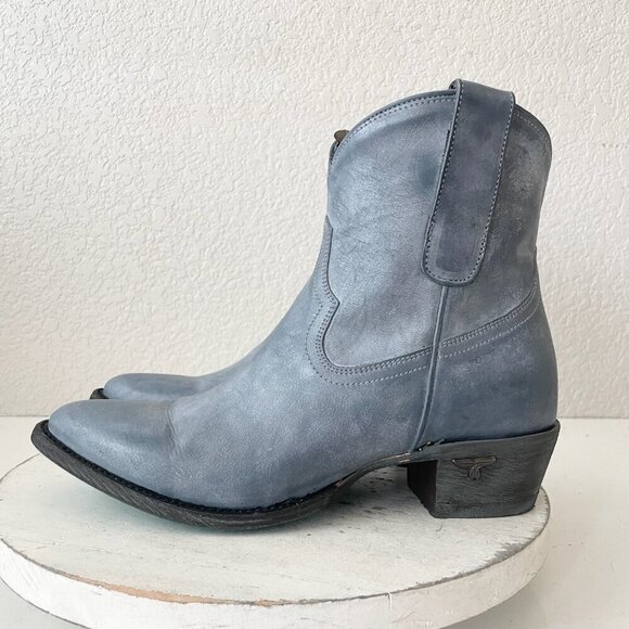 Lane Boots PLAIN JANE Womens Cowboy Bootie 9 Blue Western Cowgirl Ankle Boots - Picture 4 of 11